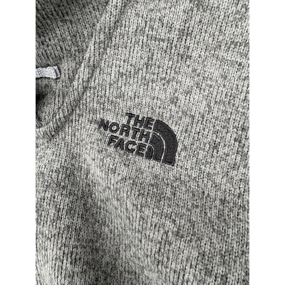 North Face Crescent Hooded Pullover Grey Fleece Toggle Hoodie Womens M NF0A33RB - Picture 4 of 16